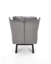 Halmar Poltrona in Velluto Vicentt Grigio