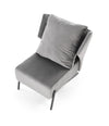 Halmar Poltrona in Velluto Vicentt Grigio