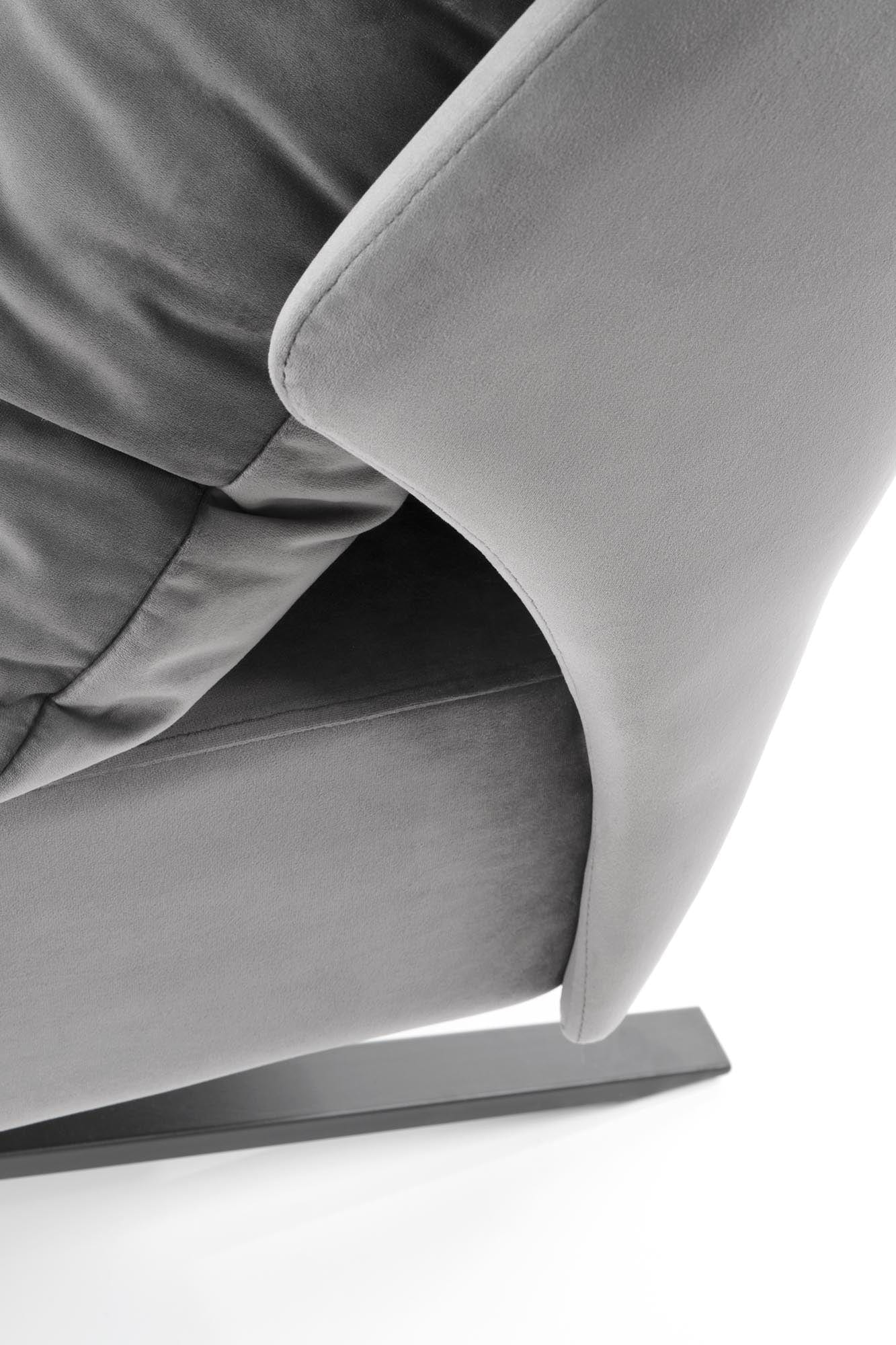 Halmar Poltrona in Velluto Vicentt Grigio