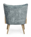 Bizzotto Poltrona in velluto Virna Blu
