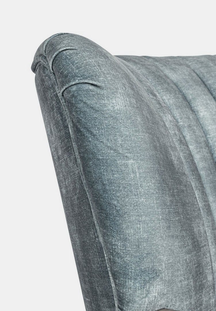 Bizzotto Poltrona in velluto Virna Blu
