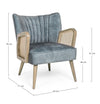 Bizzotto Poltrona in velluto Virna Blu