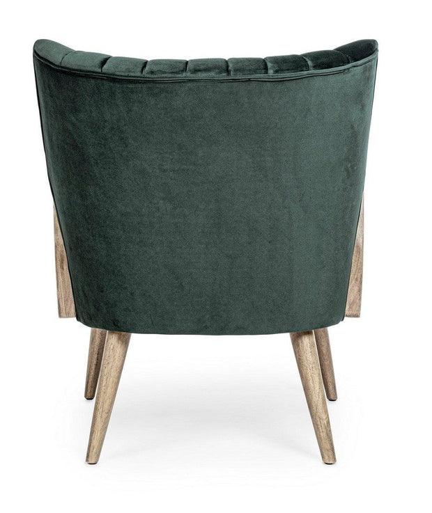 Bizzotto Poltrona in velluto Virna Verde