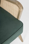 Bizzotto Poltrona in velluto Virna Verde