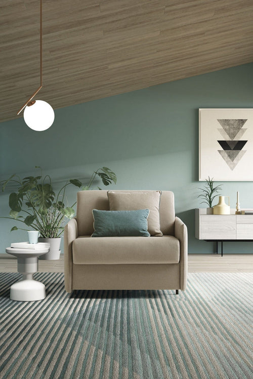 Poltrona Letto in tessuto Noxar Crema