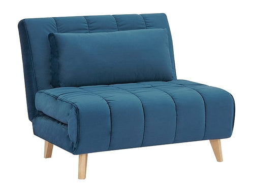 Poltrona Letto in velluto Binali Blu (1)
