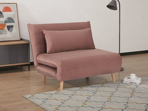 Signal Poltrona Letto in velluto Sophelia Rosa