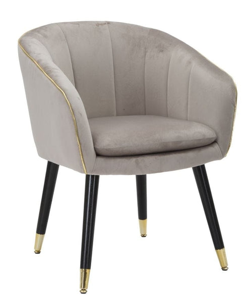 Poltrona Paris Grigia/Gold cm 62x58x78