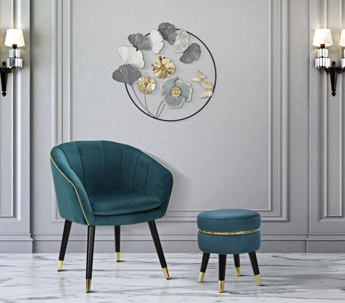 Poltrona Paris Ottanio/Gold cm 62x58x78 (1)