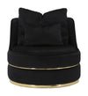 Poltrona Paris Space Nero/Gold cm Ø 84x72 (2)
