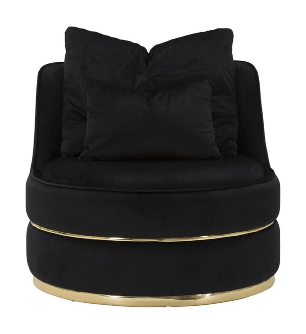 Poltrona Paris Space Nero/Gold cm Ø 84x72 (2)