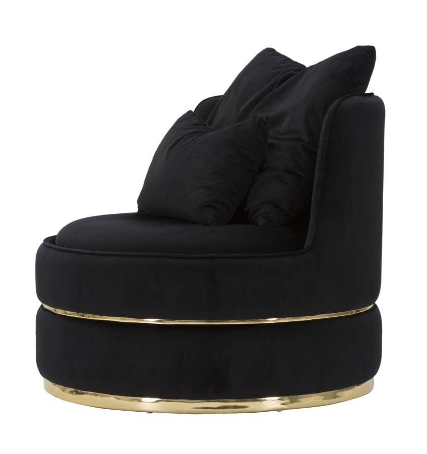 Poltrona Paris Space Nero/Gold cm Ø 84x72 (4)