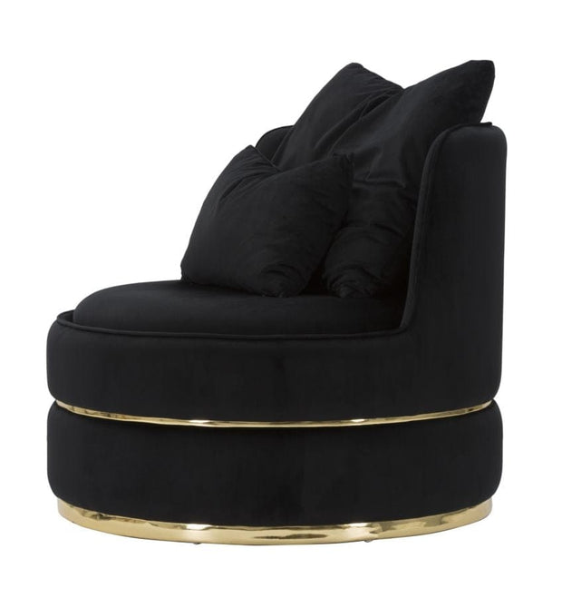 Poltrona Paris Space Nero/Gold cm Ø 84x72 (4)