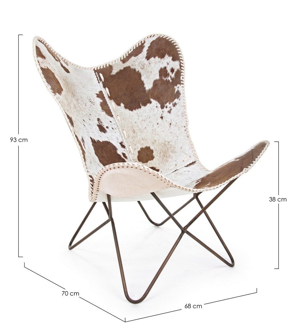 Bizzotto Poltrona pelle naturale Buffalo Marrone