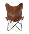 Bizzotto Poltrona pelle naturale Eaton Marrone