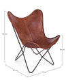 Bizzotto Poltrona pelle naturale Eaton Marrone