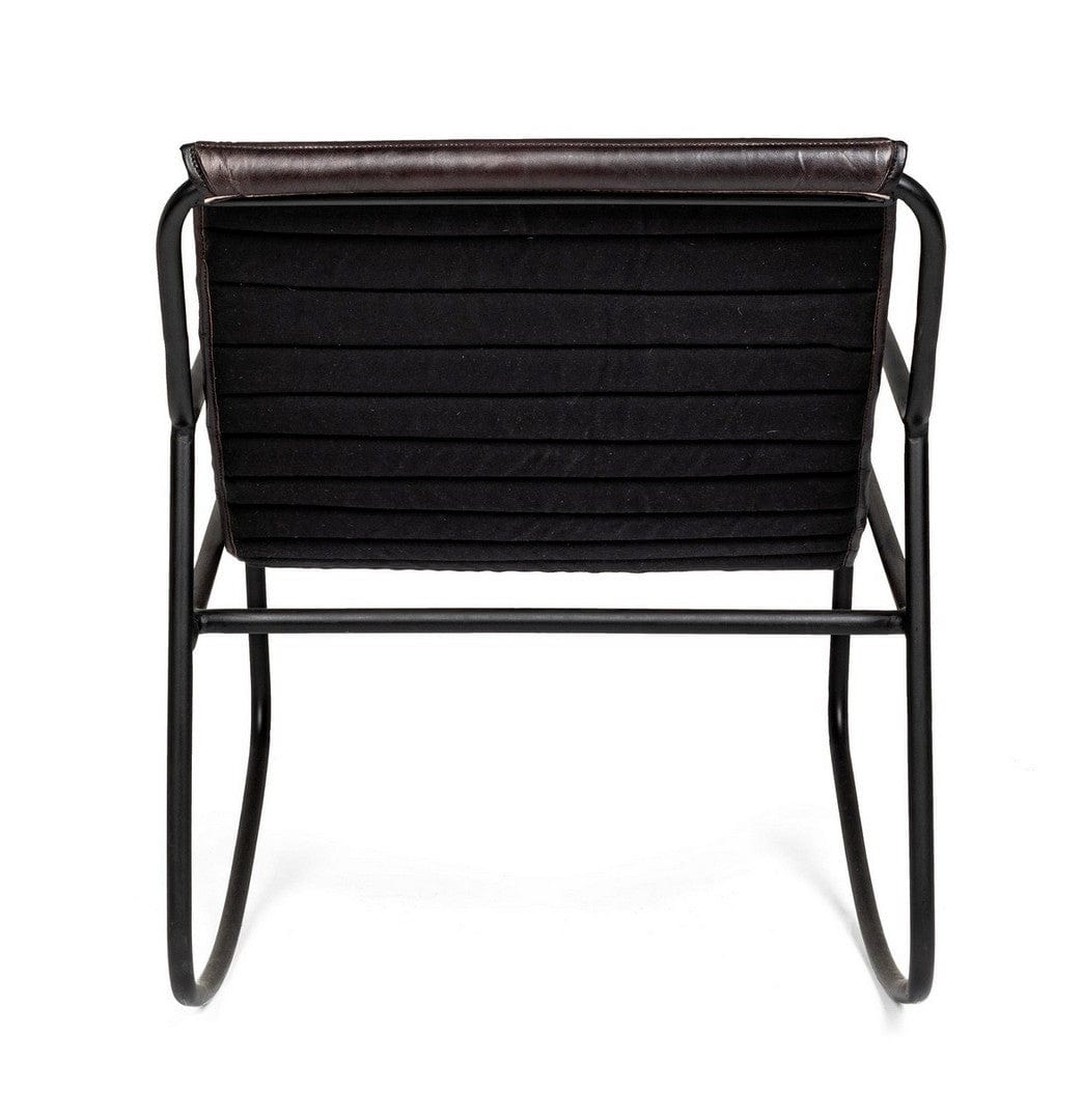 Bizzotto Poltrona pelle naturale Karisma Nero