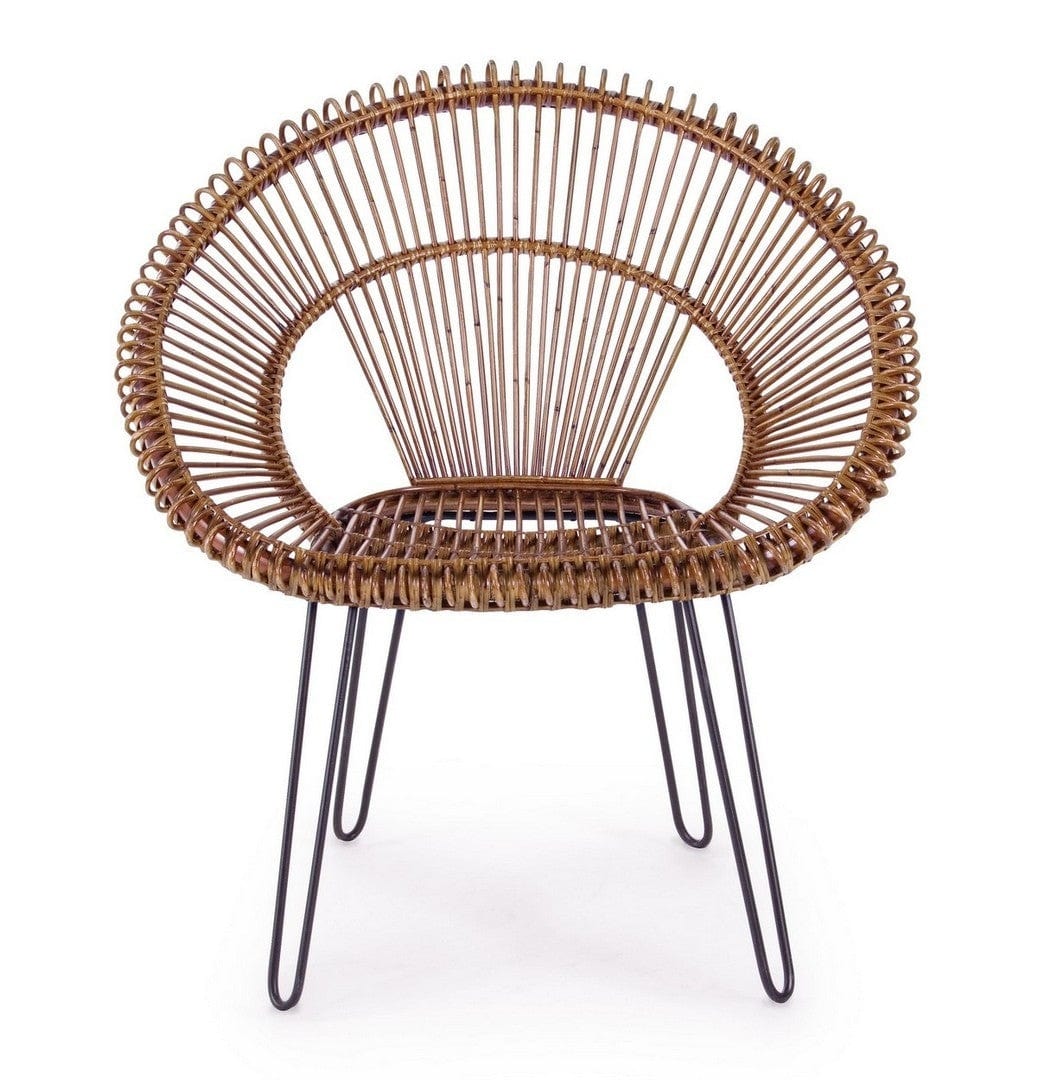 Bizzotto Poltrona rattan Esteban Naturale
