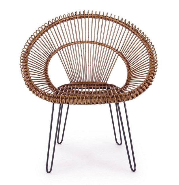 Bizzotto Poltrona rattan Esteban Naturale