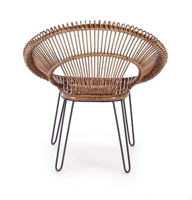 Bizzotto Poltrona rattan Esteban Naturale