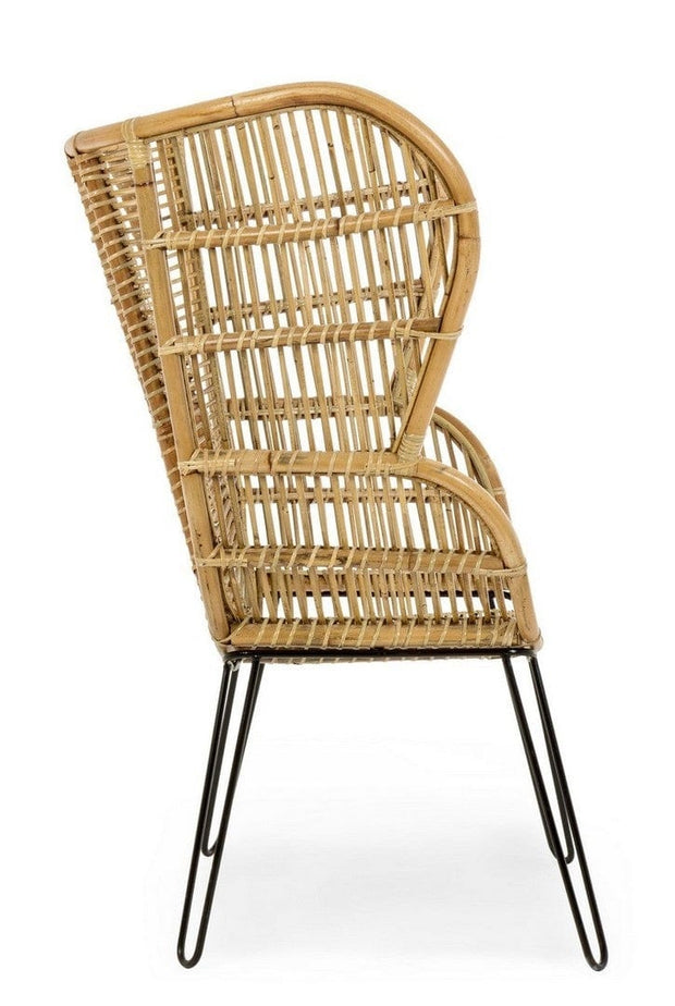 Bizzotto Poltrona rattan Esteban Naturale