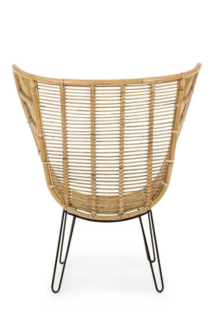 Bizzotto Poltrona rattan Esteban Naturale