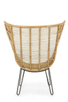 Bizzotto Poltrona rattan Esteban Naturale