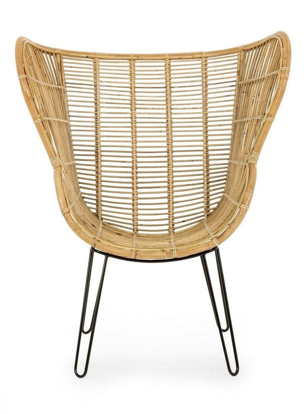 Bizzotto Poltrona rattan Esteban Naturale