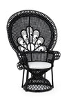 Bizzotto Poltrona rattan Peacok Nero