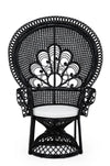 Bizzotto Poltrona rattan Peacok Nero