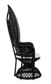 Bizzotto Poltrona rattan Peacok Nero