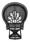 Bizzotto Poltrona rattan Peacok Nero