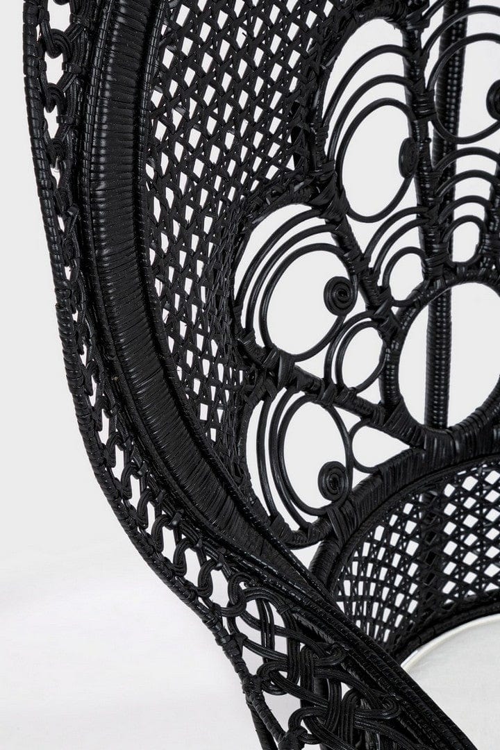 Bizzotto Poltrona rattan Peacok Nero