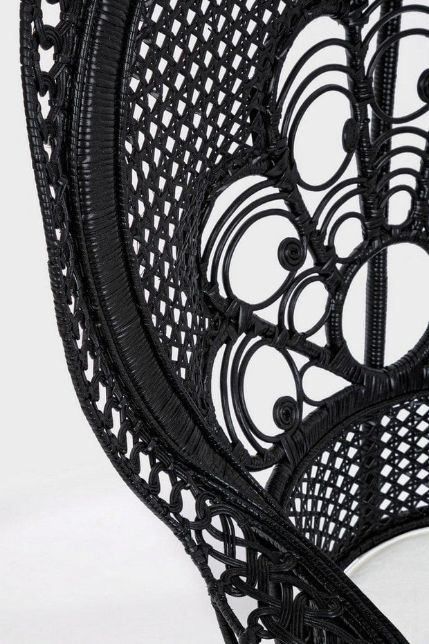 Bizzotto Poltrona rattan Peacok Nero