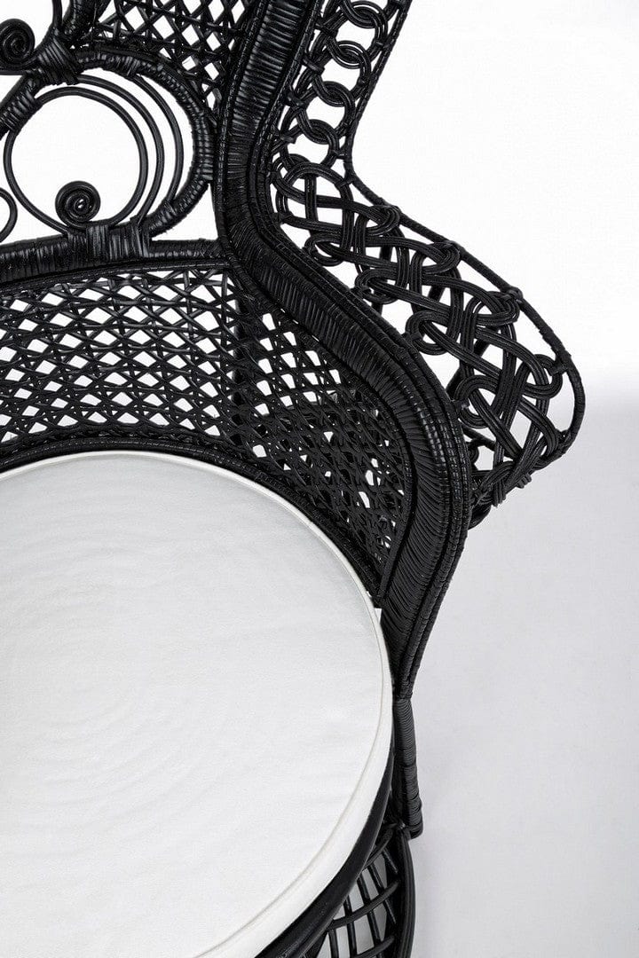 Bizzotto Poltrona rattan Peacok Nero