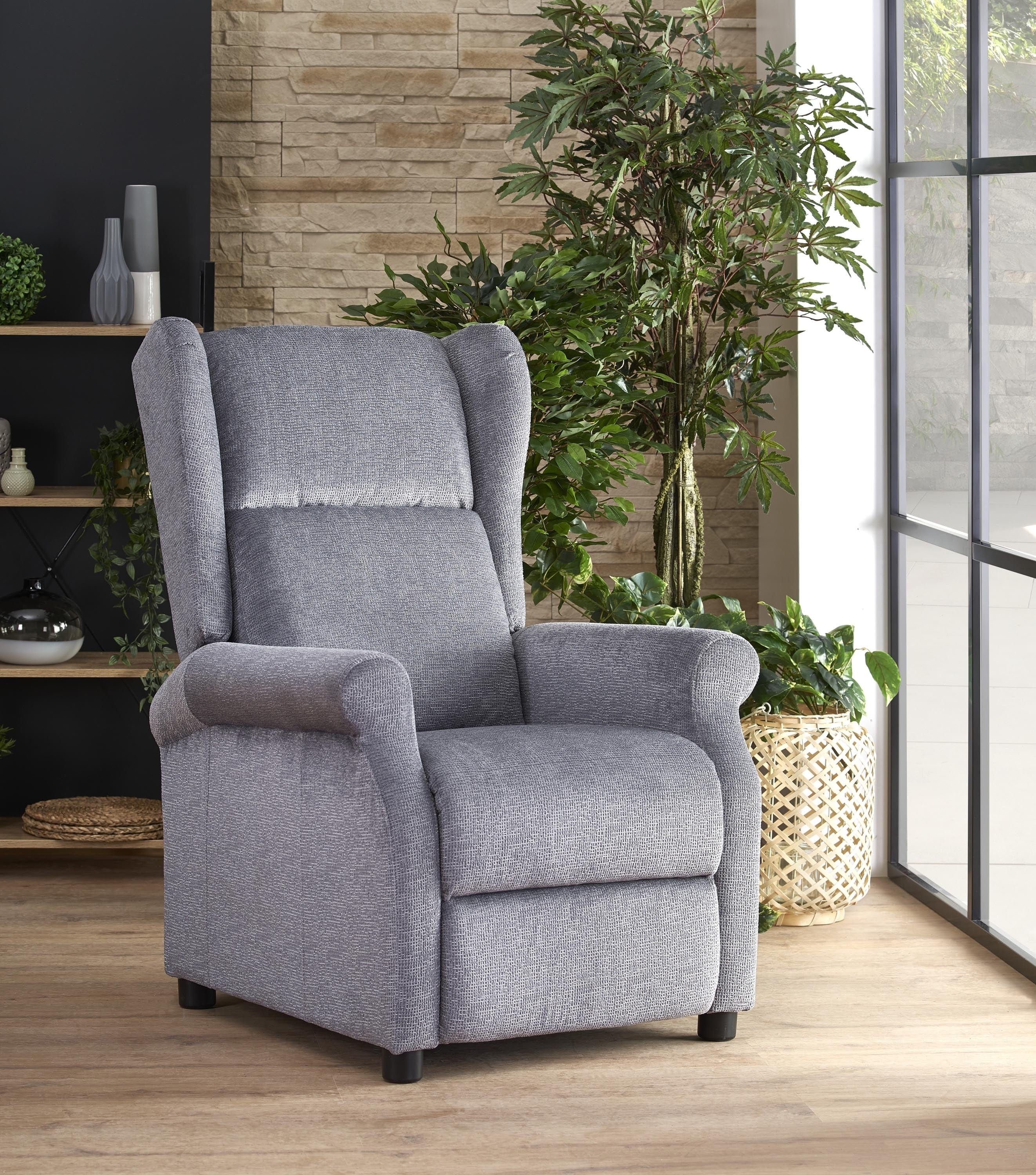 Halmar Poltrona Reclinabile Agatha Grigio