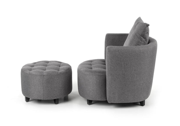 Halmar Poltrona Relax con poggiapiedi Hammond Grigio