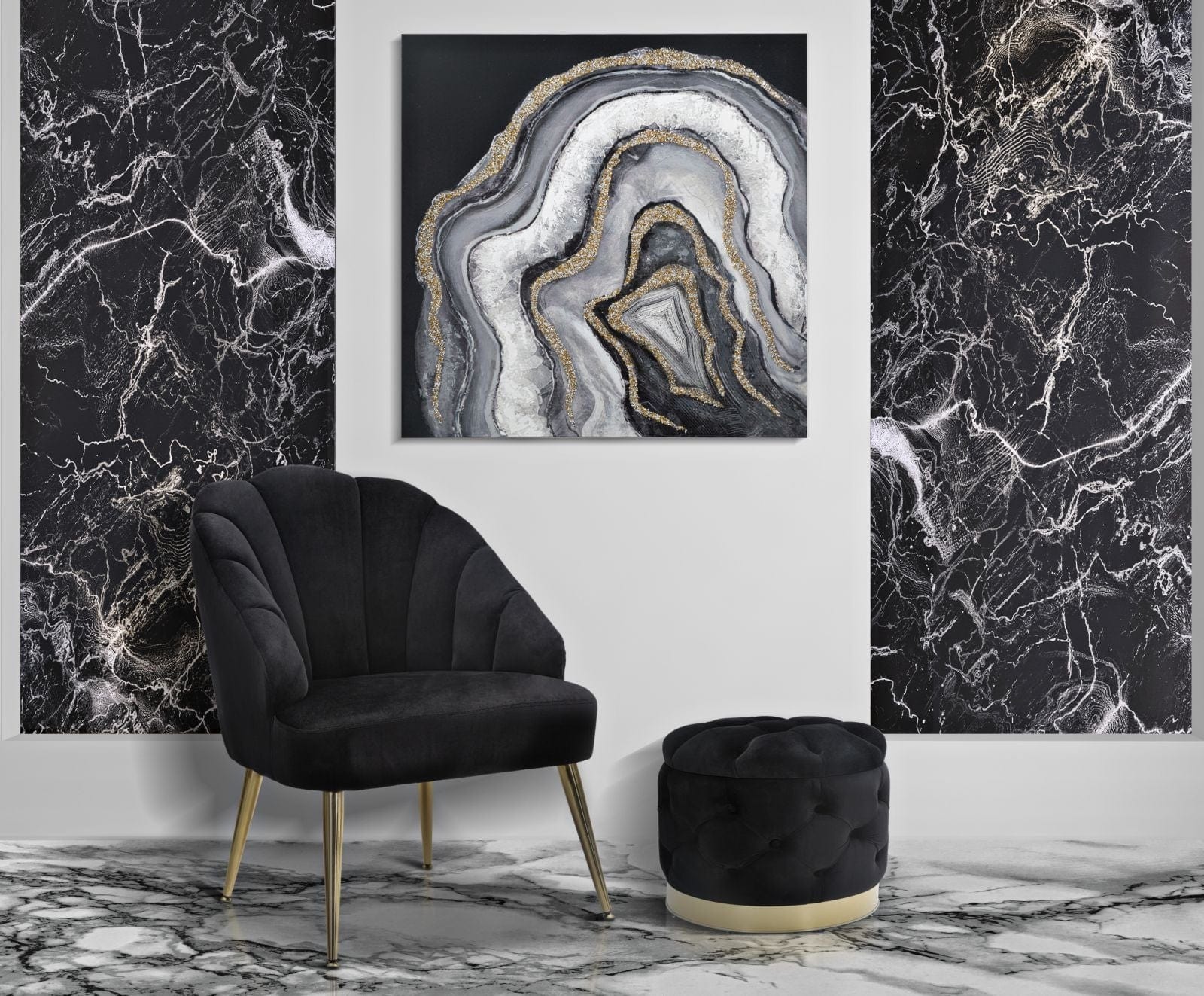 Poltrona Shell Nera cm 65x69x84 (1)