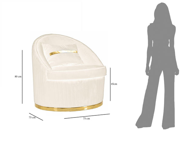 Poltrona Space Plus Crema cm Ø 75x80 (8)