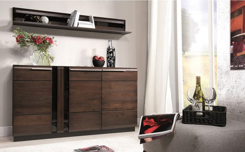 Porti 35 Oak mensola sospesa in rovere Choco, l160xl25xh23 cm (1)