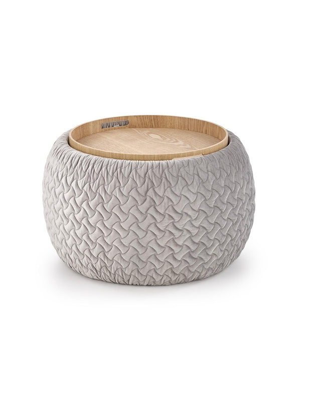 Halmar Pouf con contenitore in tessuto Bonilla Grigio