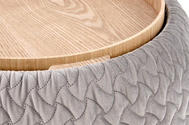 Halmar Pouf con contenitore in tessuto Bonilla Grigio