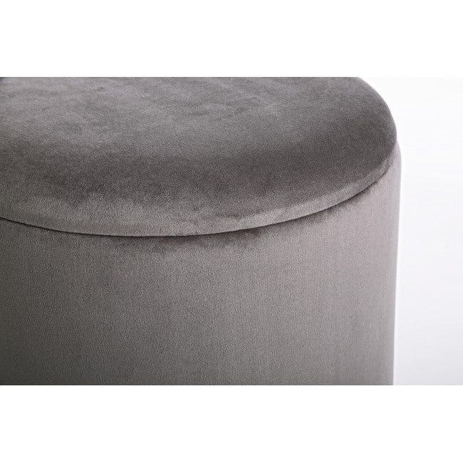 Bizzotto Pouf con contenitore in tessuto Polina Grigio