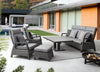 Bizzotto Pouf da giardino Britton Antracite