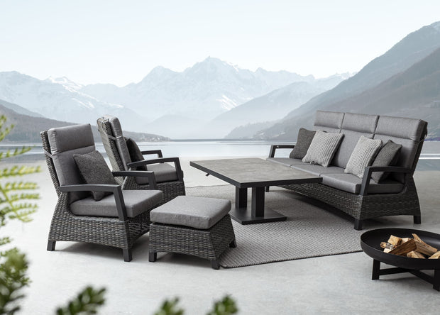 Bizzotto Pouf da giardino Britton Antracite