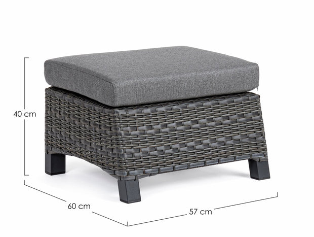 Bizzotto Pouf da giardino Britton Antracite