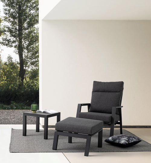 Bizzotto Pouf da giardino Kledi Antracite
