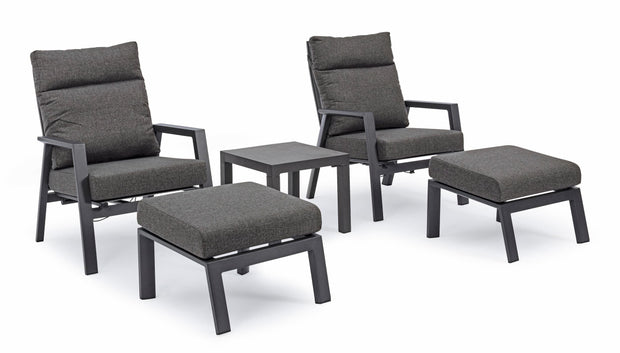 Bizzotto Pouf da giardino Kledi Antracite