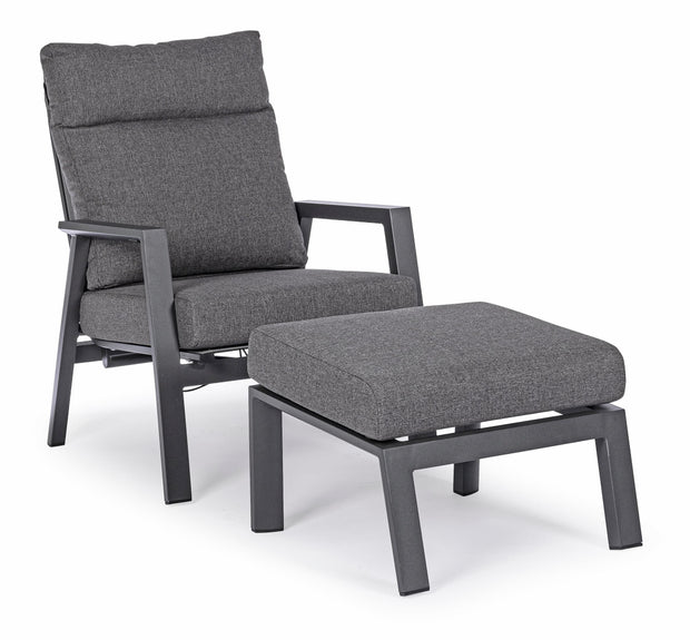 Bizzotto Pouf da giardino Kledi Antracite