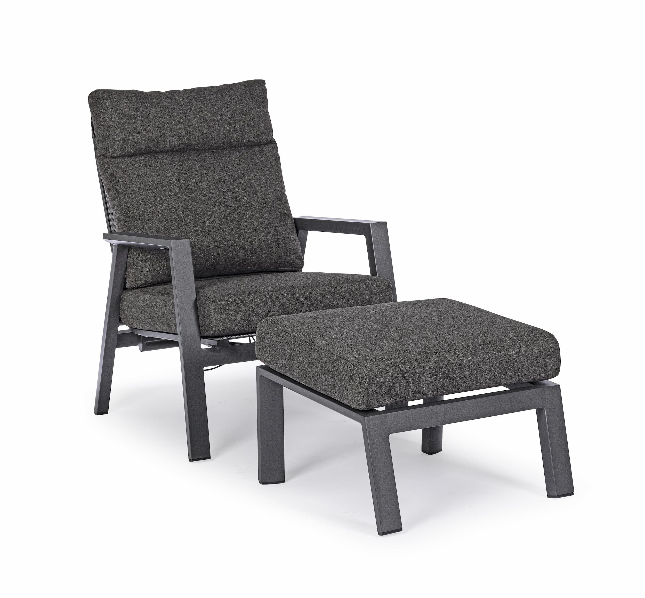 Bizzotto Pouf da giardino Kledi Antracite